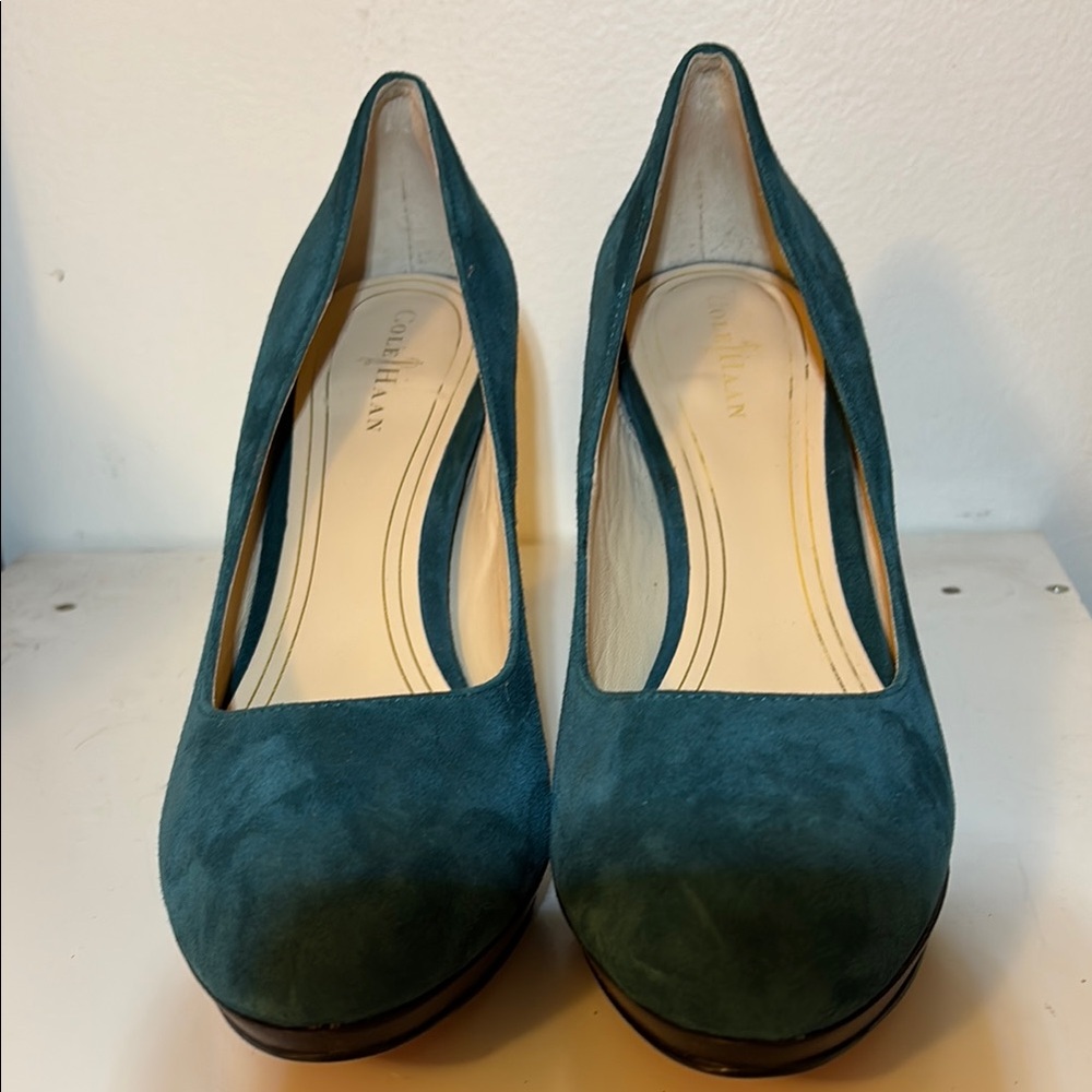 Cole Haan Teal Suede Pumps